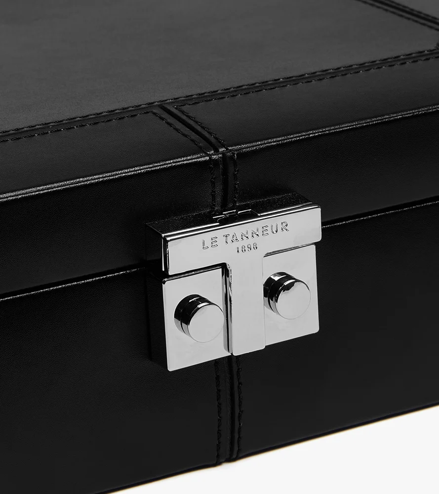 Coffret 6 montres et boutons de manchettes en cuir - Image 3