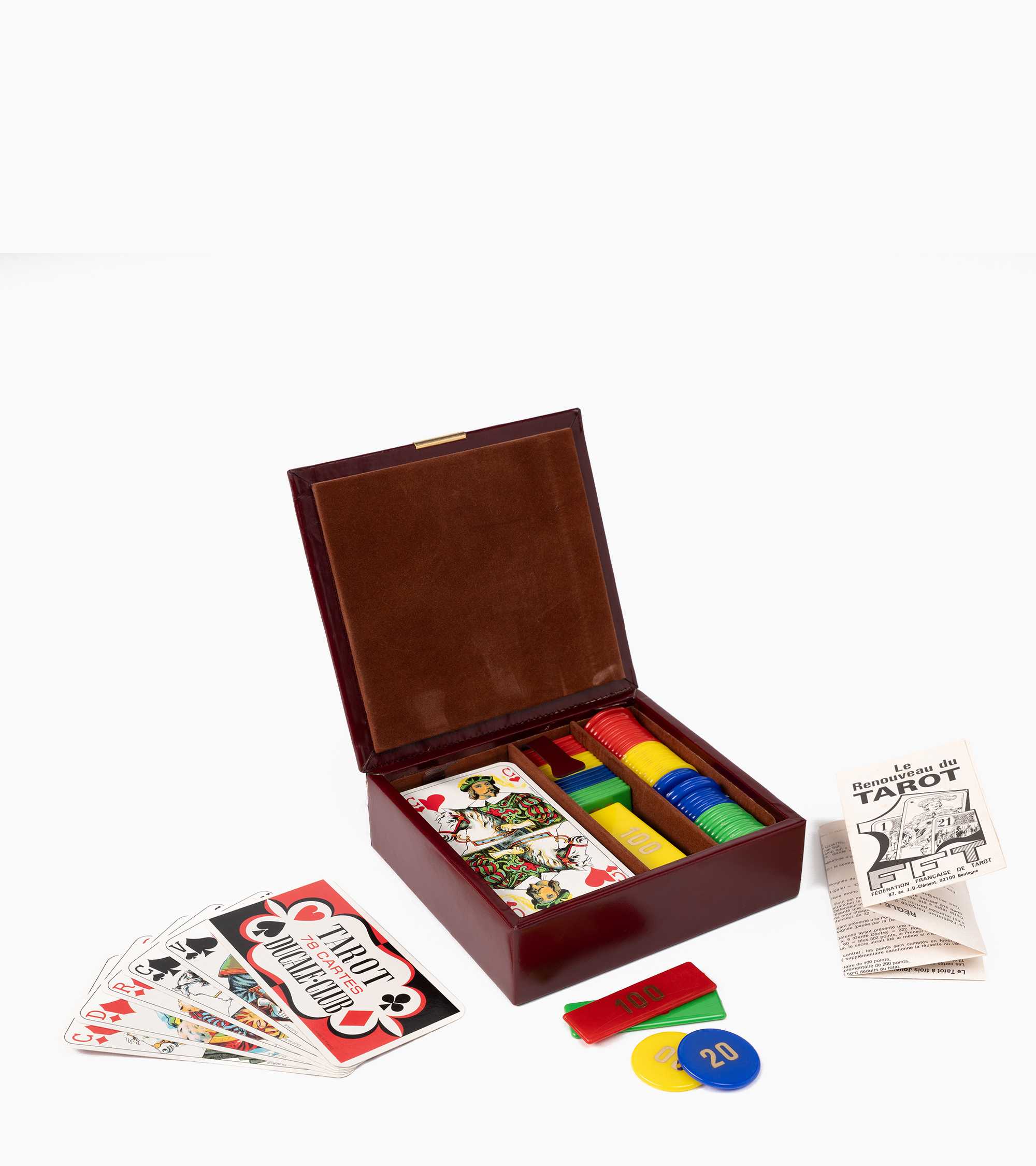Coffret jeux de cartes petit modèle en cuir - Image 2