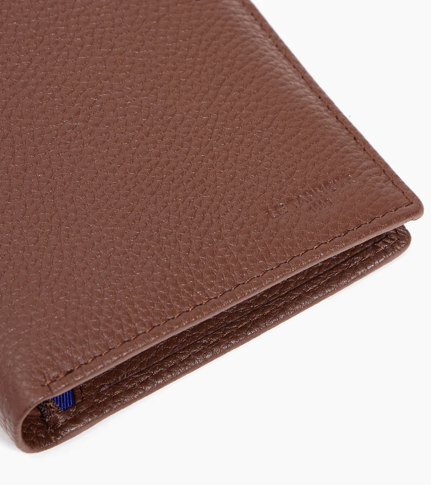 Grand portefeuille vertical zippé 2 volets Charles en cuir grainé - Image 2