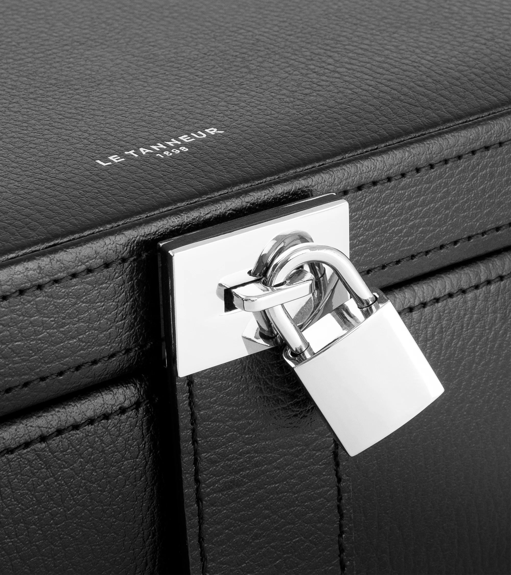Grande boite à bijoux en cuir - Image 2