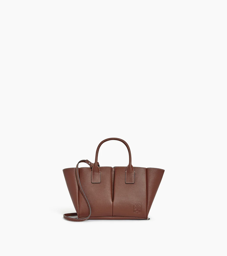 Petit sac à main Elena en cuir grainé - Image 5