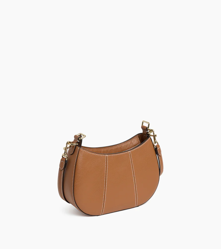 Petit sac demi-lune Juliette en cuir grainé - Image 5