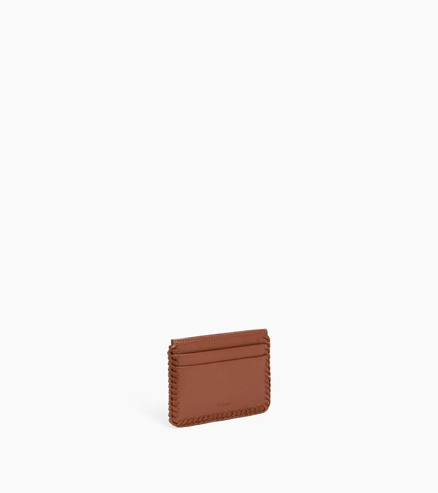 Porte cartes Emilie en cuir grainé avec surpiqûres - Image 4