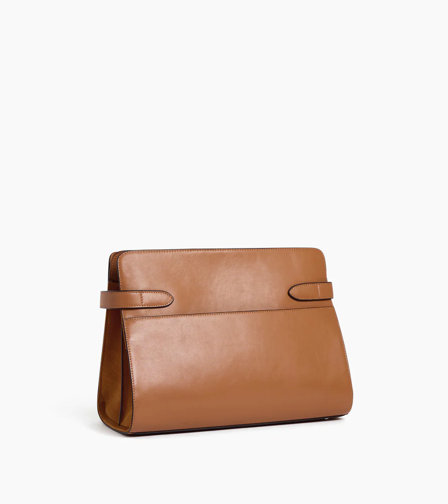 Sac porté épaule grand modèle Emie en cuir lisse et nubuck - Image 5