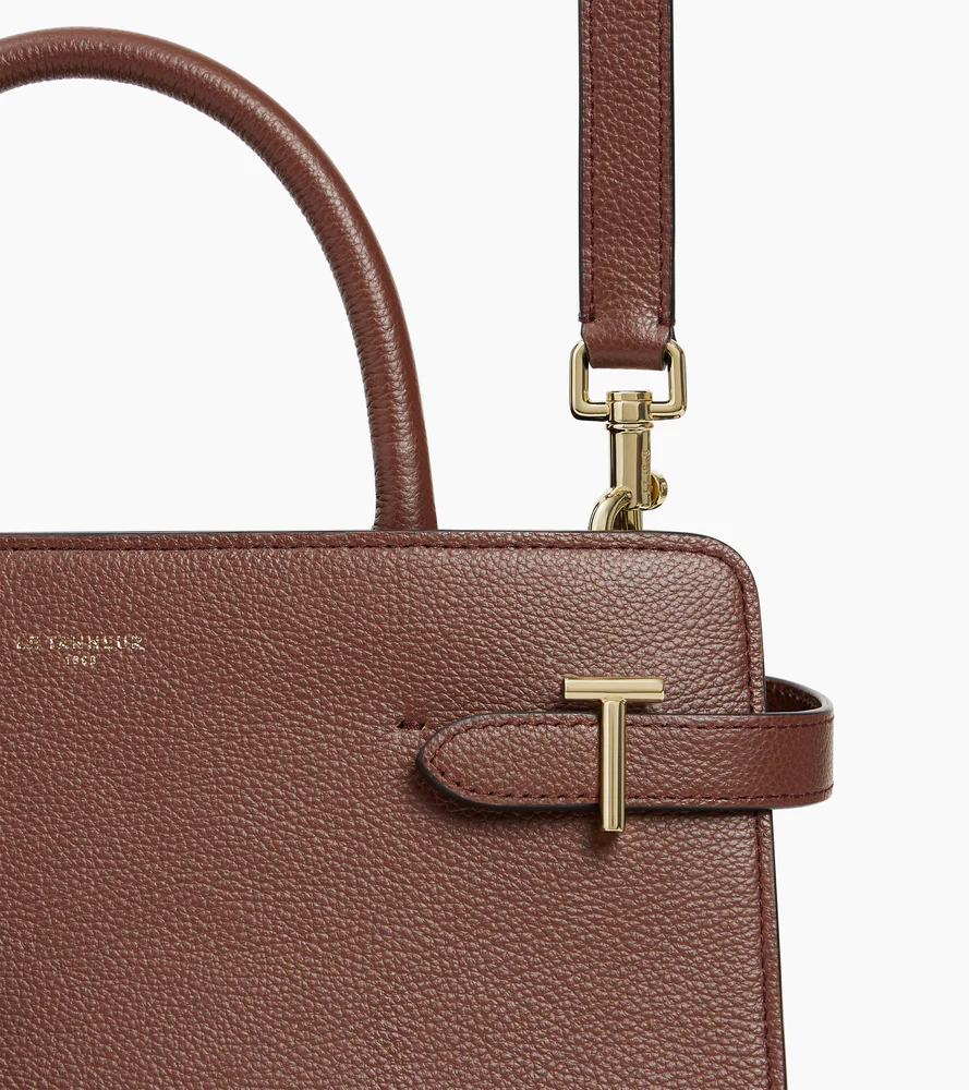 Sac à main moyen modèle Emilie en cuir grainé - Image 2