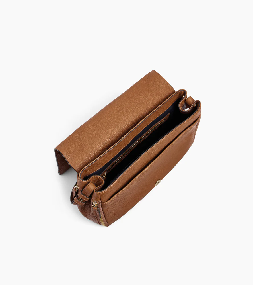 Sac bandoulière moyen modèle Aurore en cuir grainé - Image 3