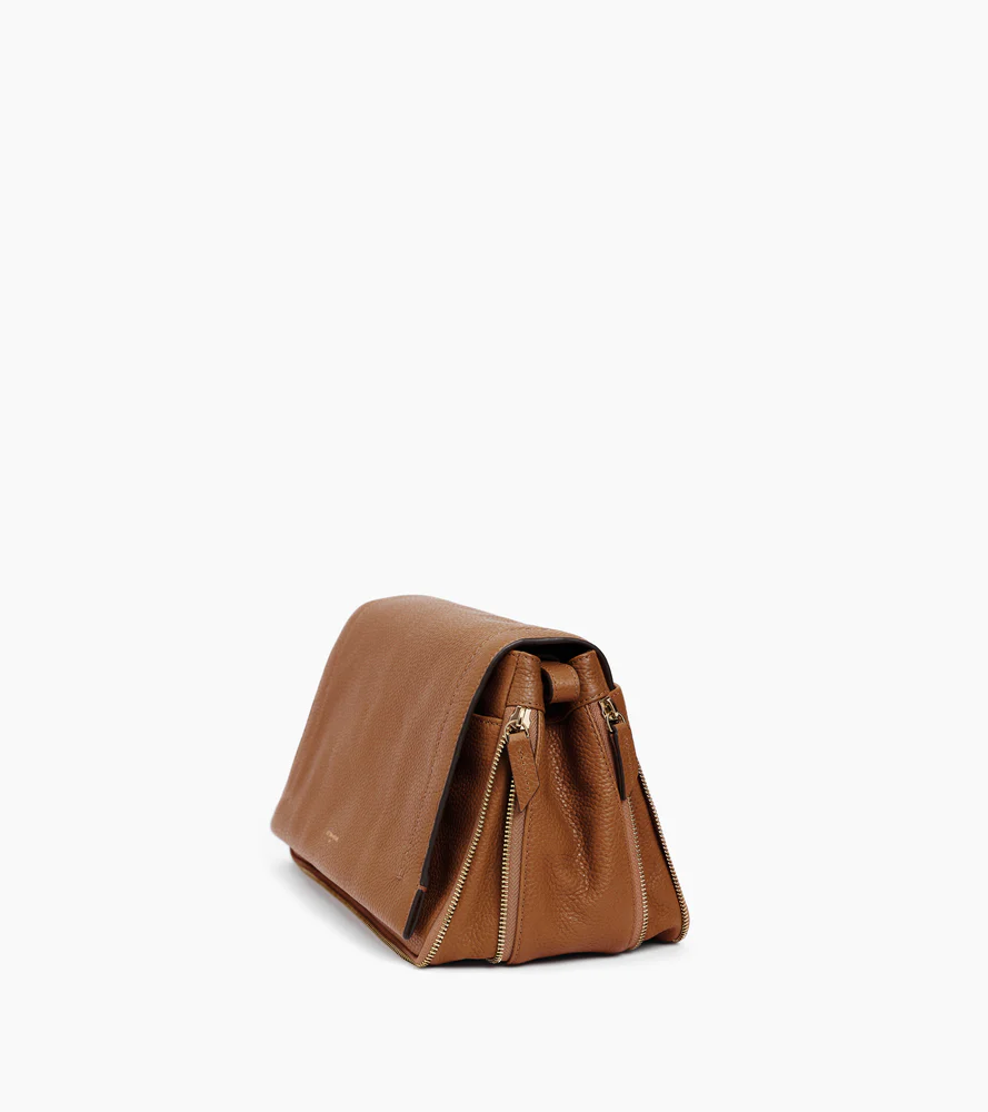 Sac bandoulière moyen modèle Aurore en cuir grainé - Image 6