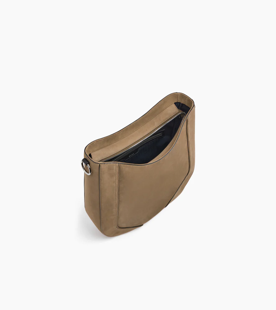 Sac hobo moyen modèle Ella en cuir lisse et nubuck - Image 4