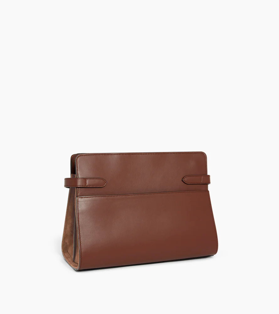 Sac porté épaule grand modèle Emie en cuir lisse et nubuck - Image 5