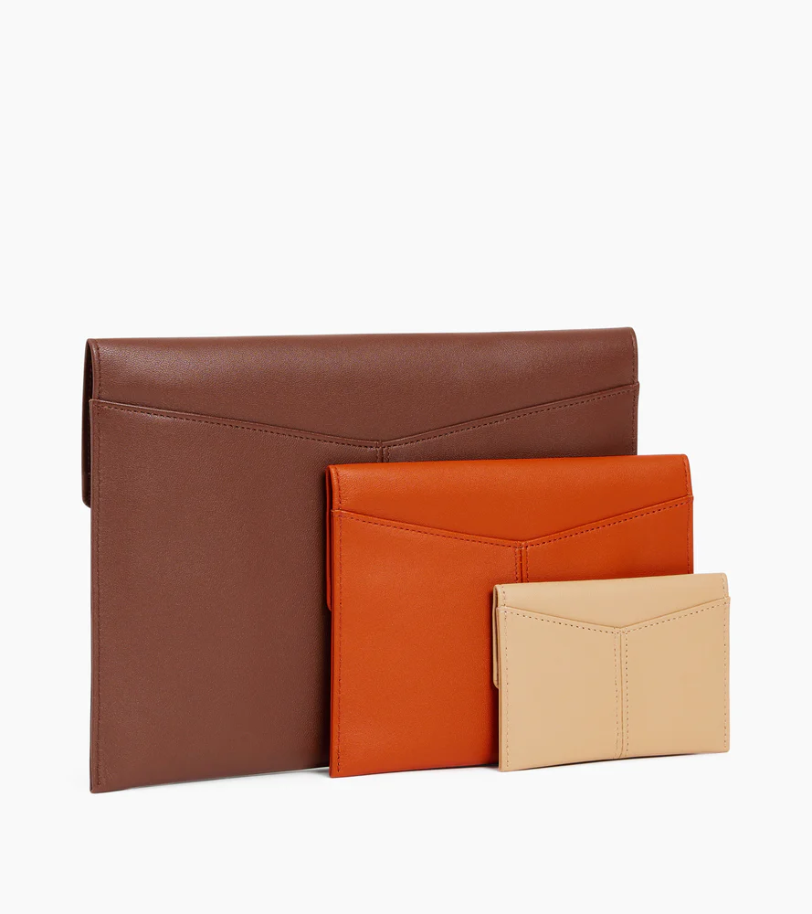 Trio de pochettes Charlotte en cuir lisse - Image 4